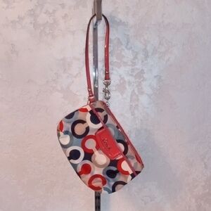 Coach Colorful Circle Pattern Shoulder Bag